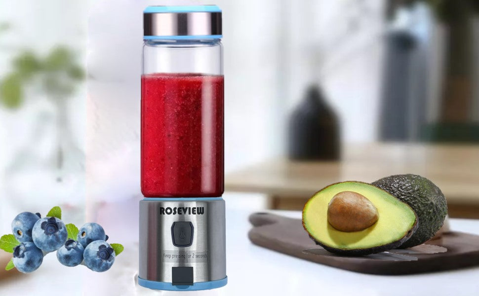 Portable Smoothie blender Glass bottle Mini rechargeable Handheld Ice crushing Shakes Cup USB juicer Cordless Personal smoothies maker Fruit mixer Juice sport travel healthy smoothy