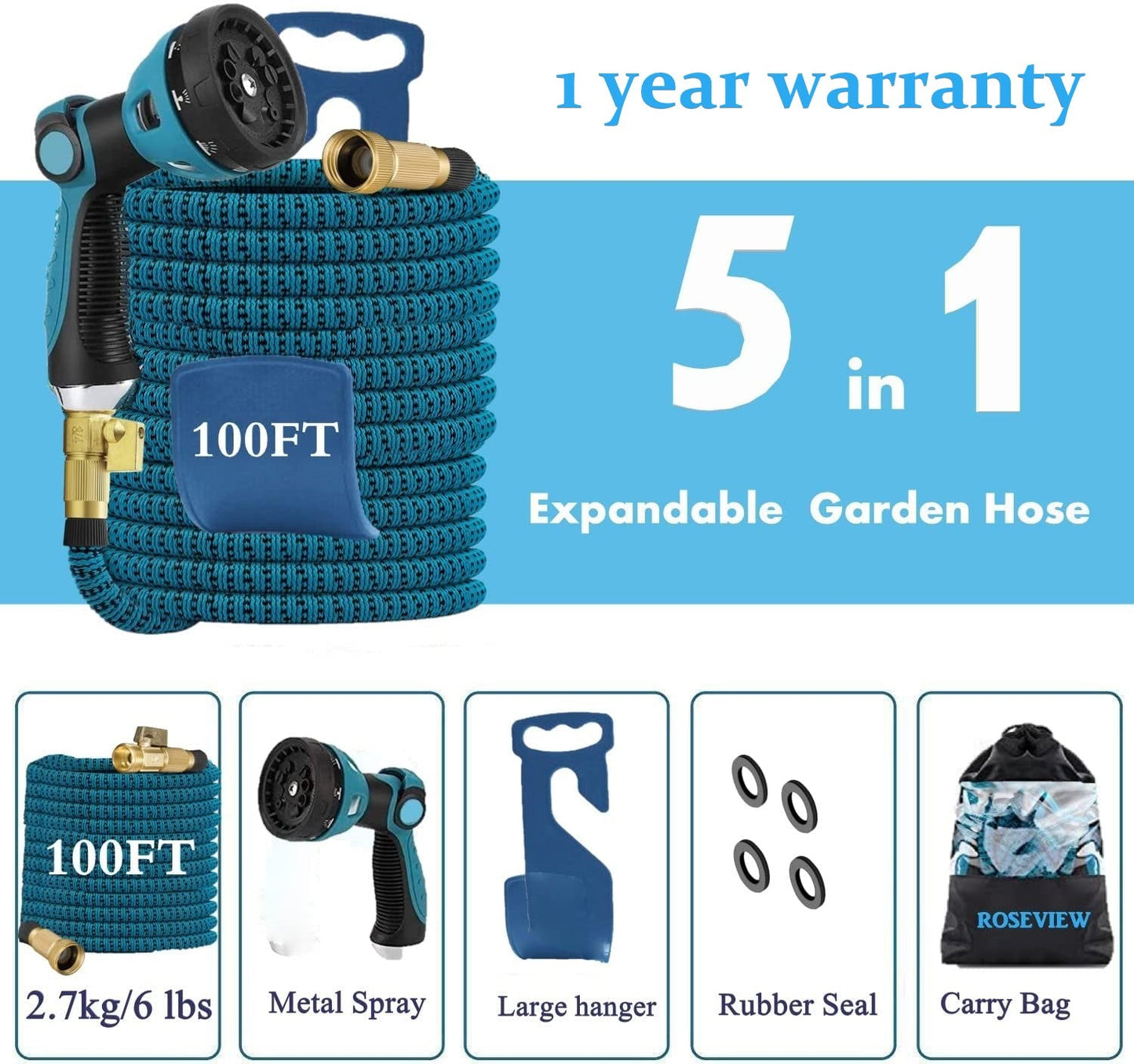 Expandable garden hose pipe expanding hosepipes flexible hosepipe retractable collapsible water hoses (UK)
