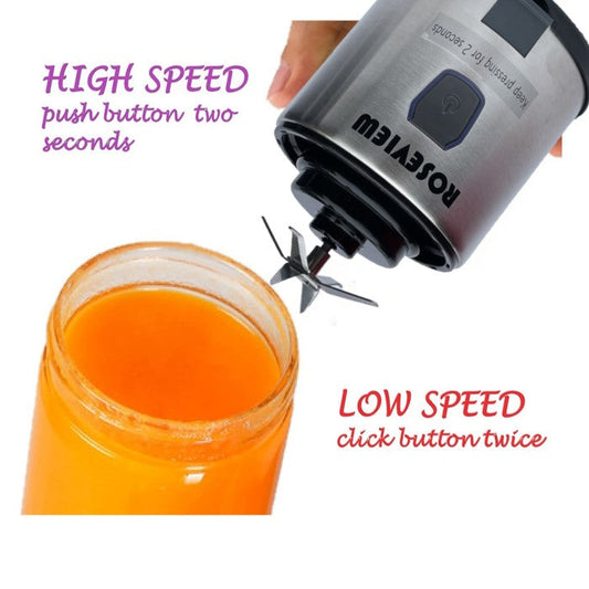 ROSEVIEW Blender Smoothie Portable for smoothies Glass bottle Mini USB rechargeable Handheld jet blend battery Shakes Cup juicer (US)
