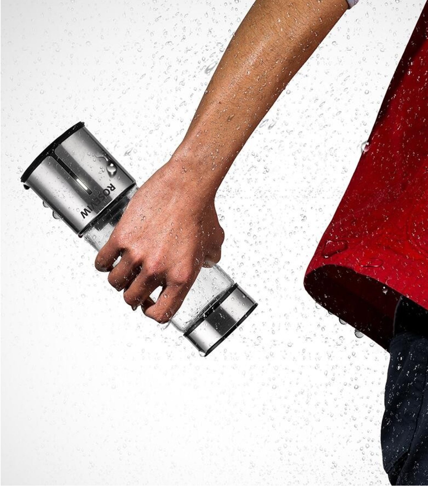 ROSEVIEW Blender Smoothie Portable for smoothies Glass bottle Mini USB rechargeable Handheld 2 speed battery powered hand blend Shakes Cup fruit juicer Cordless maker jet blend Mixer (CA, Stainless)