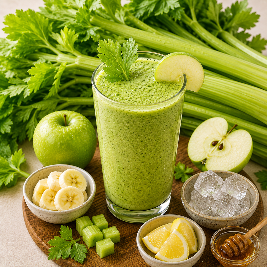 Celery Apple Smoothie  Crisp Green Blend
