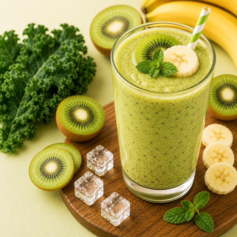 Kiwi Banana Smoothie: Fresh Green Fruit Blend