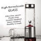 ROSEVIEW Blender Smoothie Portable for smoothies Glass bottle Mini USB rechargeable Handheld 2 speed battery powered hand blend Shakes Cup fruit juicer Cordless maker jet blend Mixer (CA, Stainless)