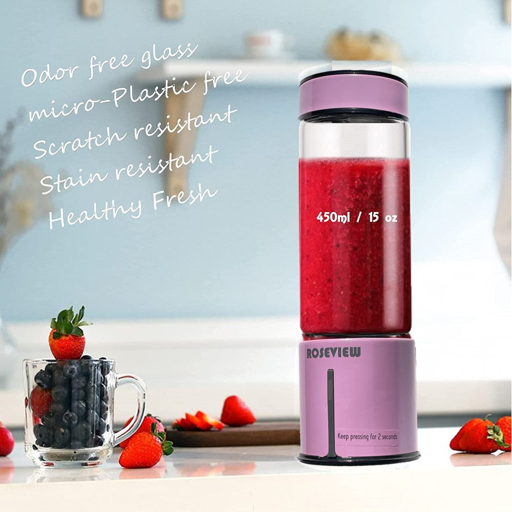 Roseview Rechargeable Handheld Blender for Smoothies ROSEVIEW